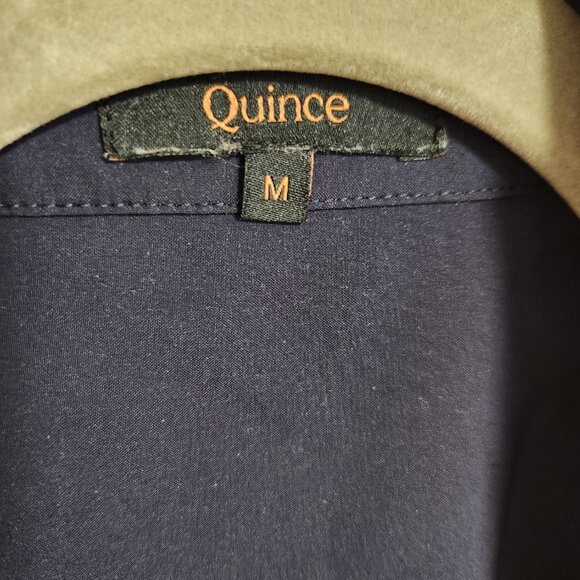 Quince Performance Tech Blouse Navy Medium - Picture 7 of 8